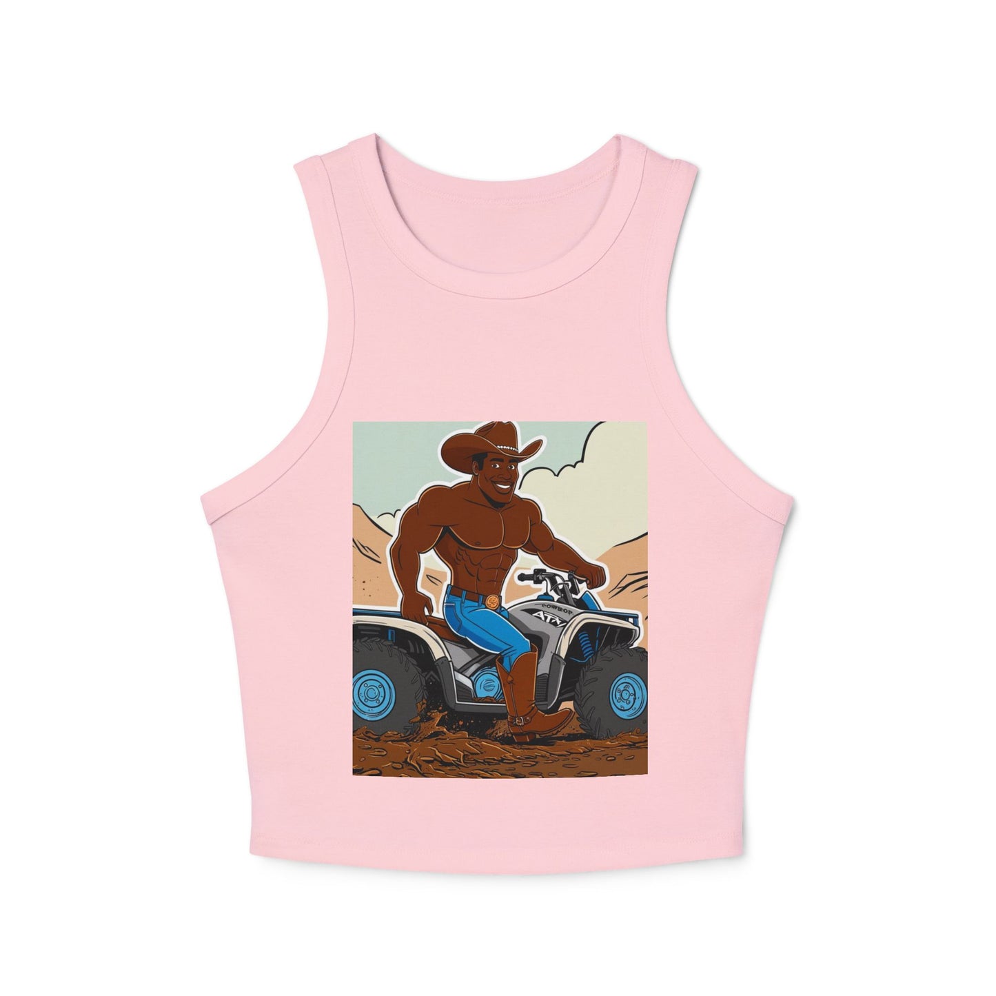 Big Cowboy Adventure Micro Rib Racer Tank Top