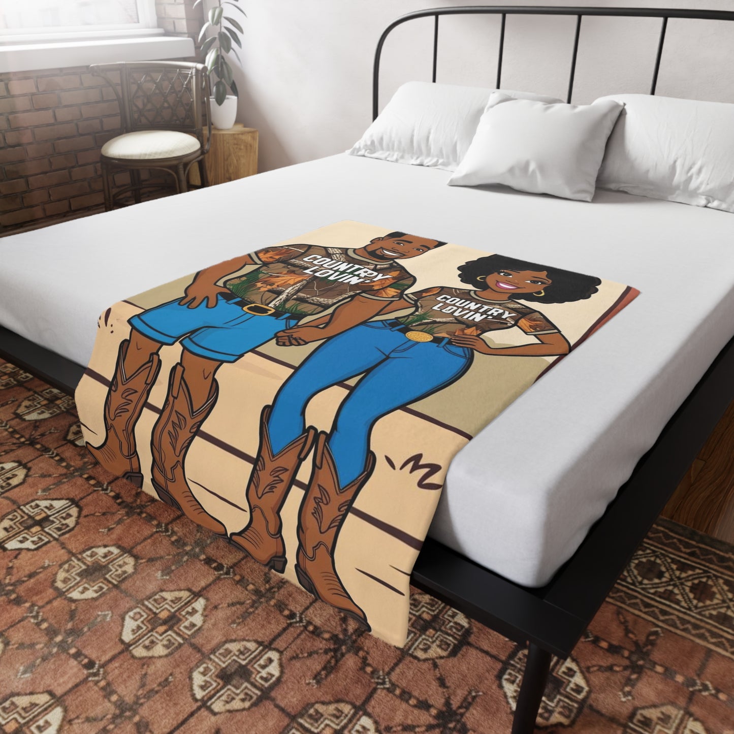 Country Lovin Plush Fleece Blanket