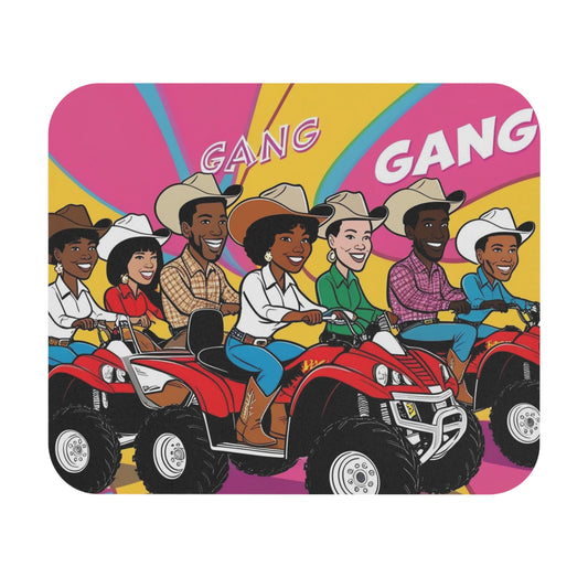 Retro Quad Gang Mouse Pad