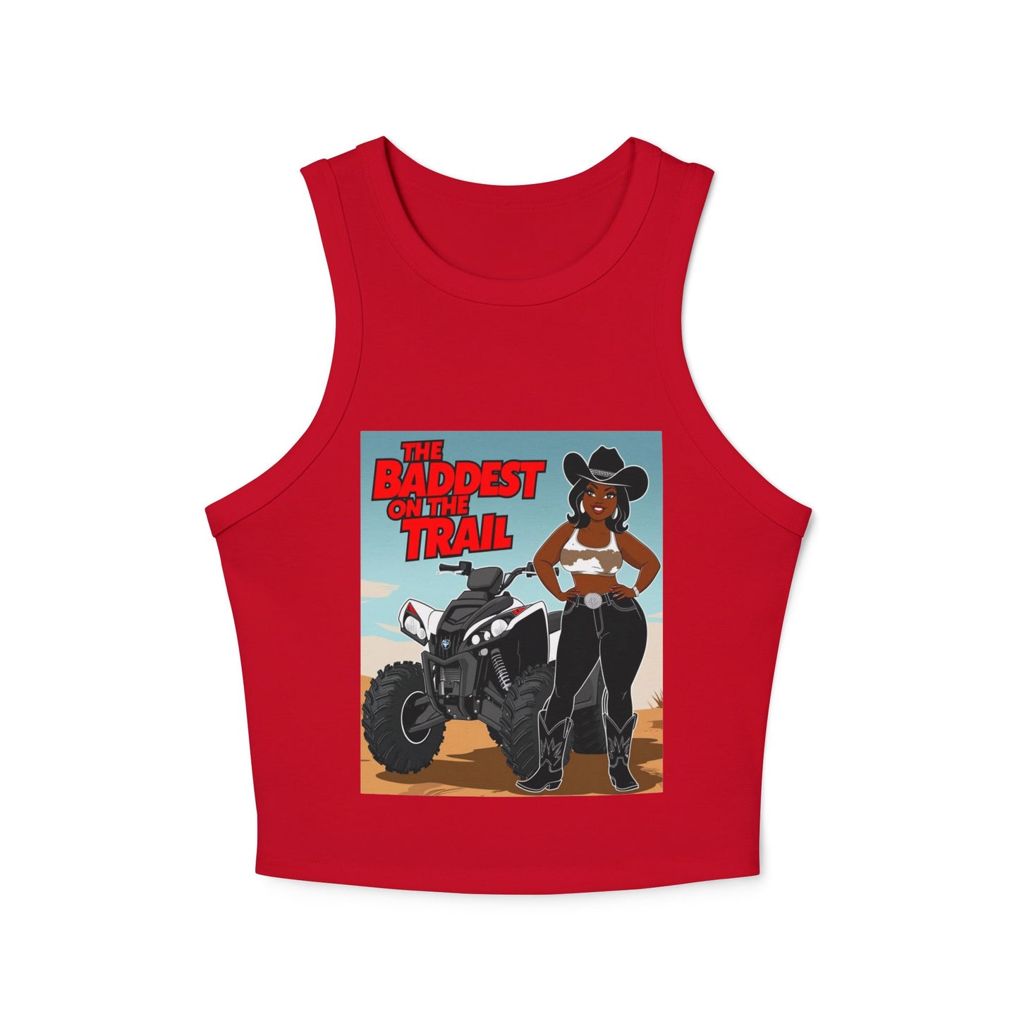 Baddest on the Trail Women's Micro Rib Racer Tank Top