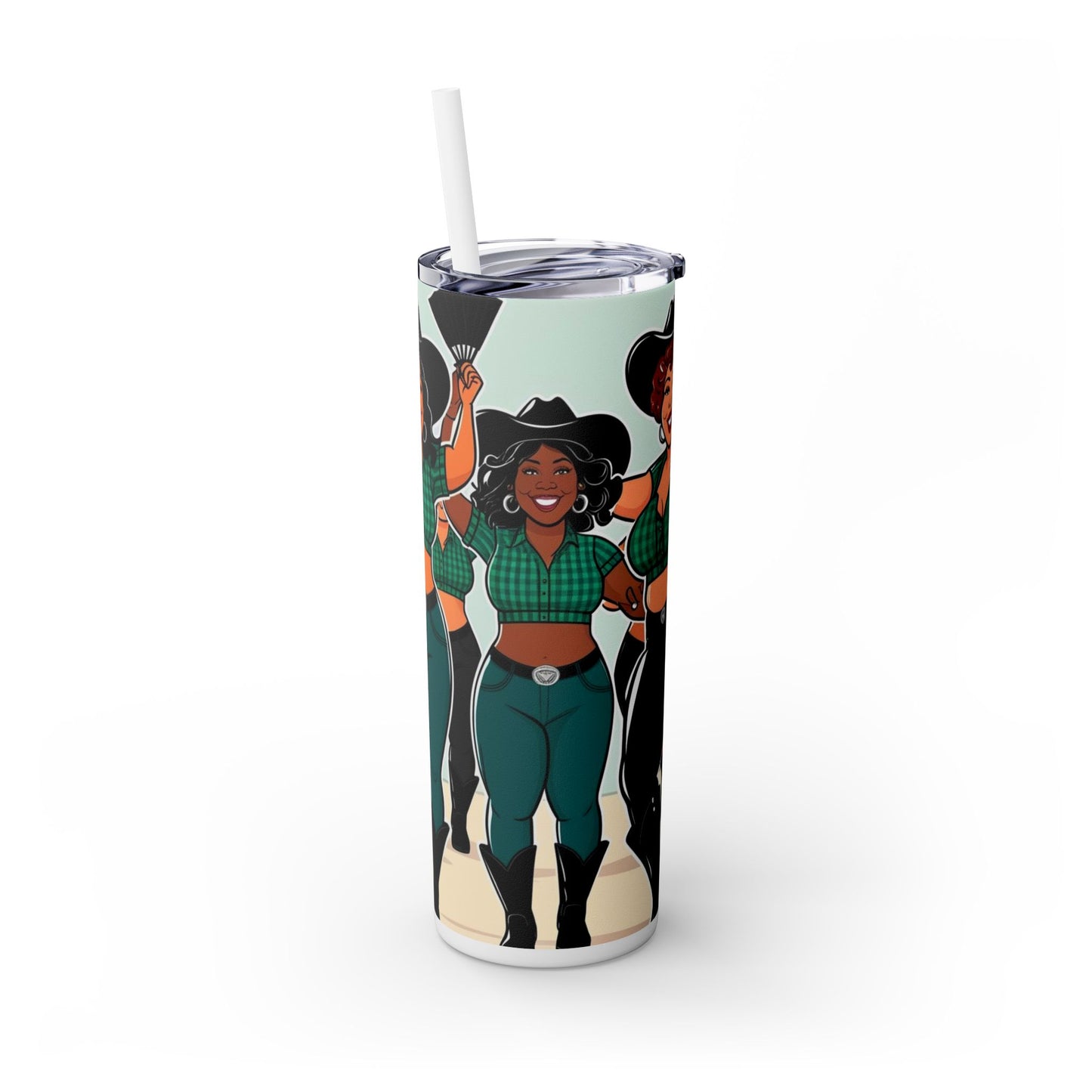 Group Dancers Skinny Tumbler 20oz with Straw