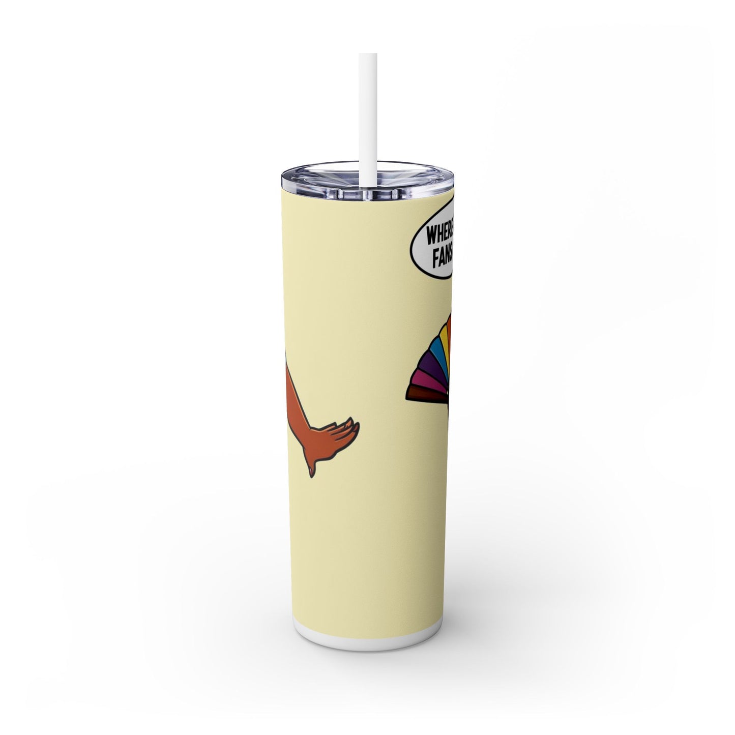 Where Them Fans At? Skinny Tumbler with Straw, 20oz