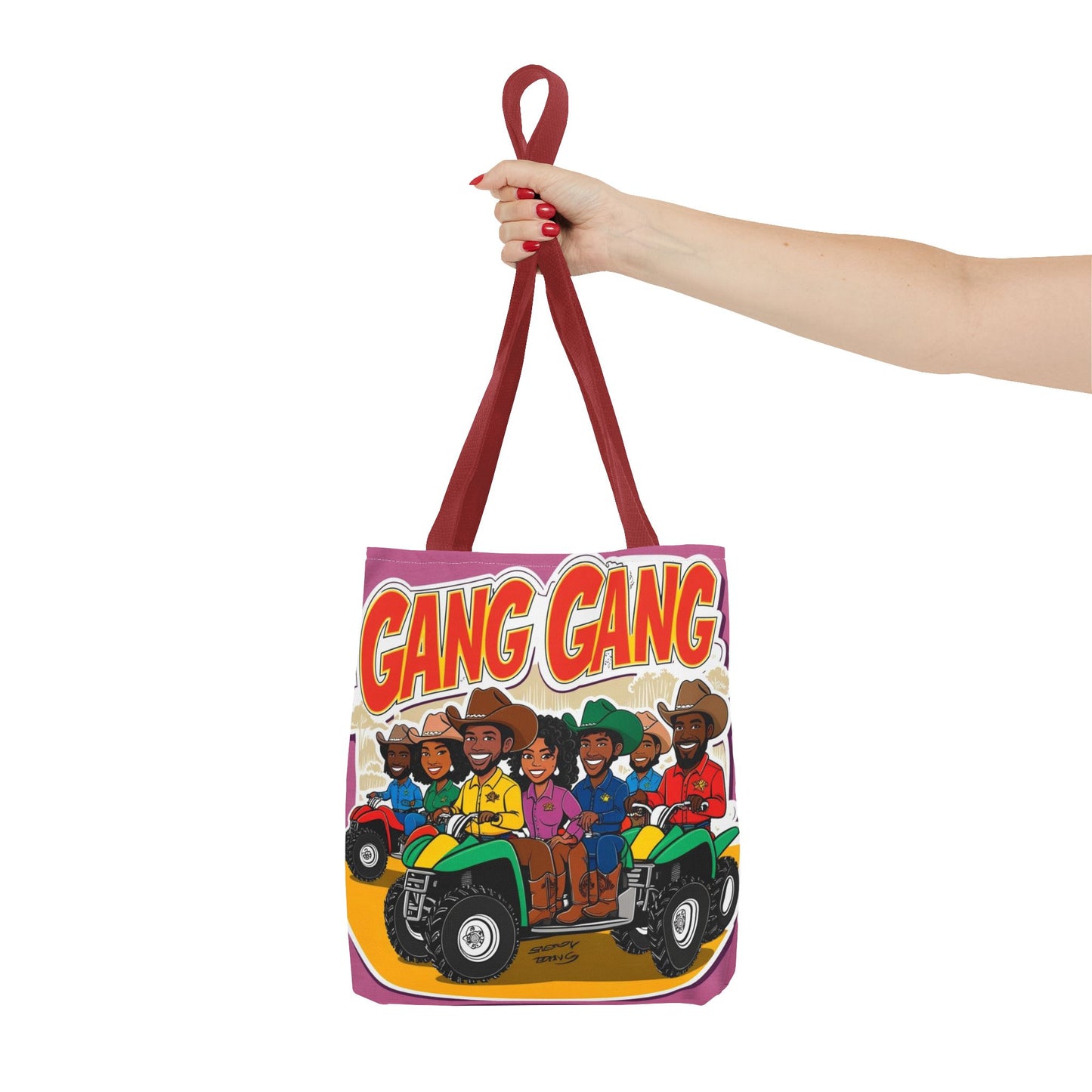 Group ATV Cartoon Tote Bag