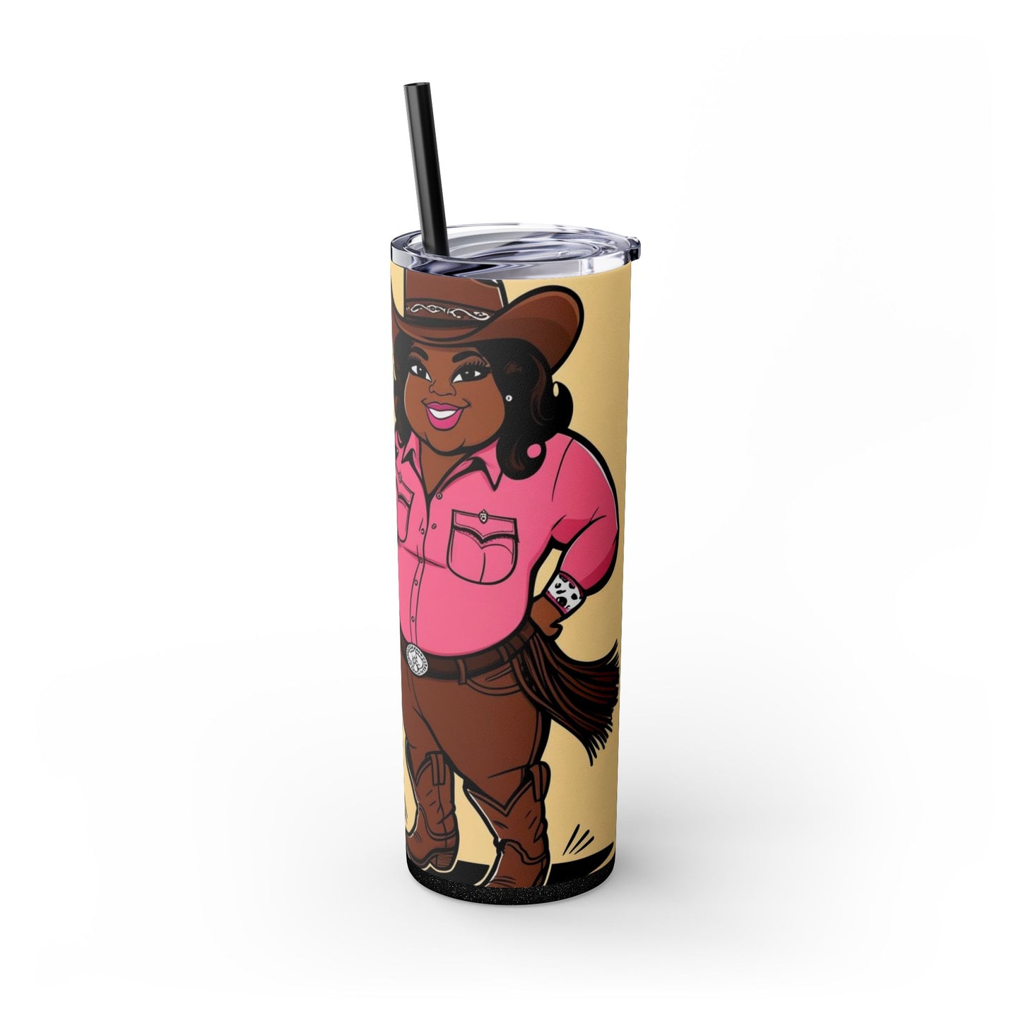 Thick Thighs Are For Trail Rides Skinny Tumbler with Straw, 20oz