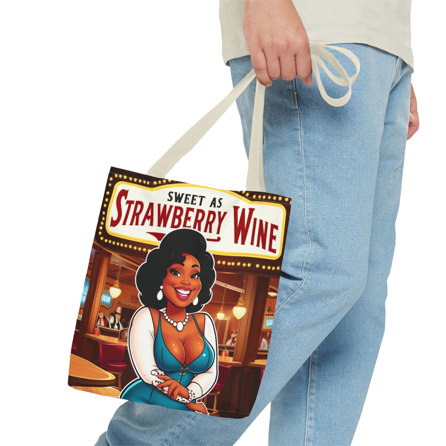 Sweet as Strawberry Wine Tote Bag