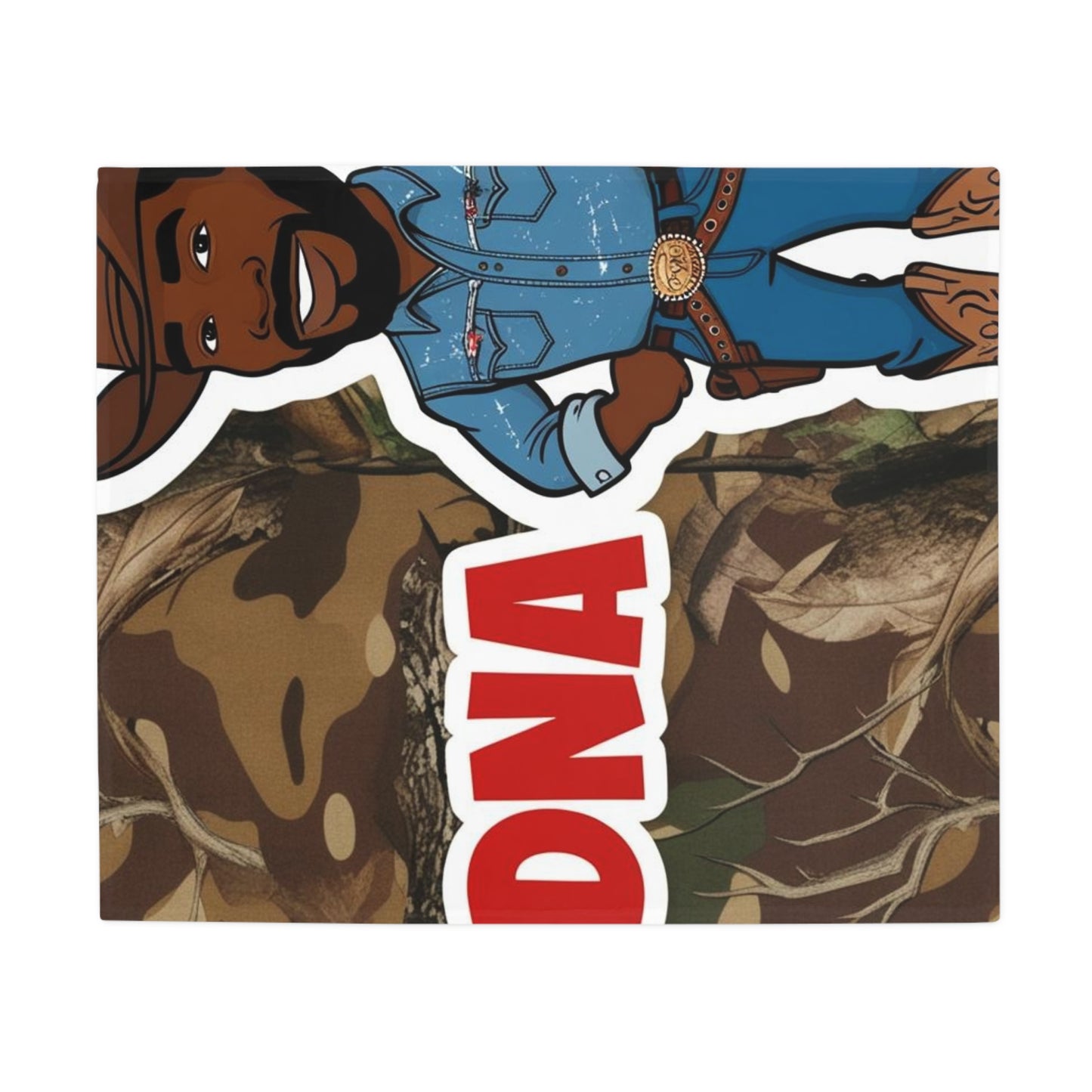 Country Boy DNA Plush Fleece Blanket