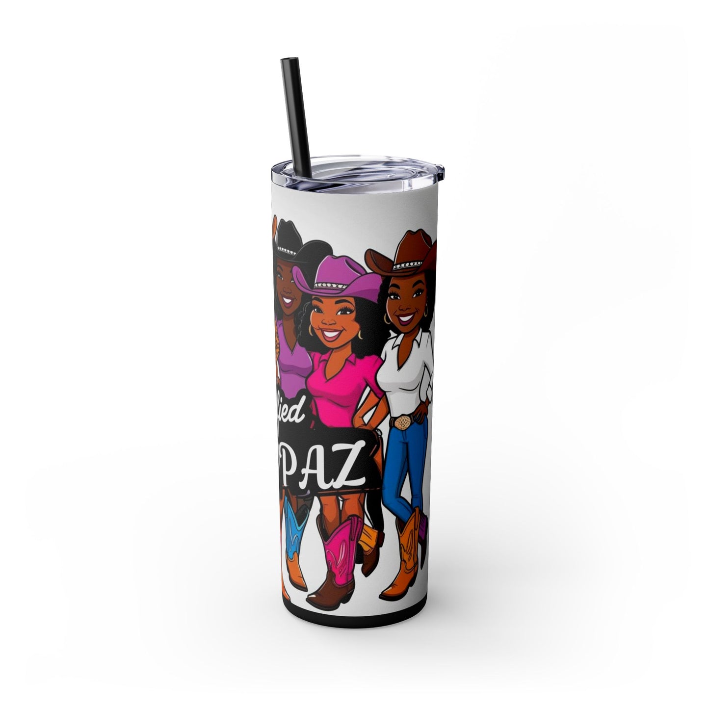 Certified Steppaz Skinny Tumbler with Straw, 20oz