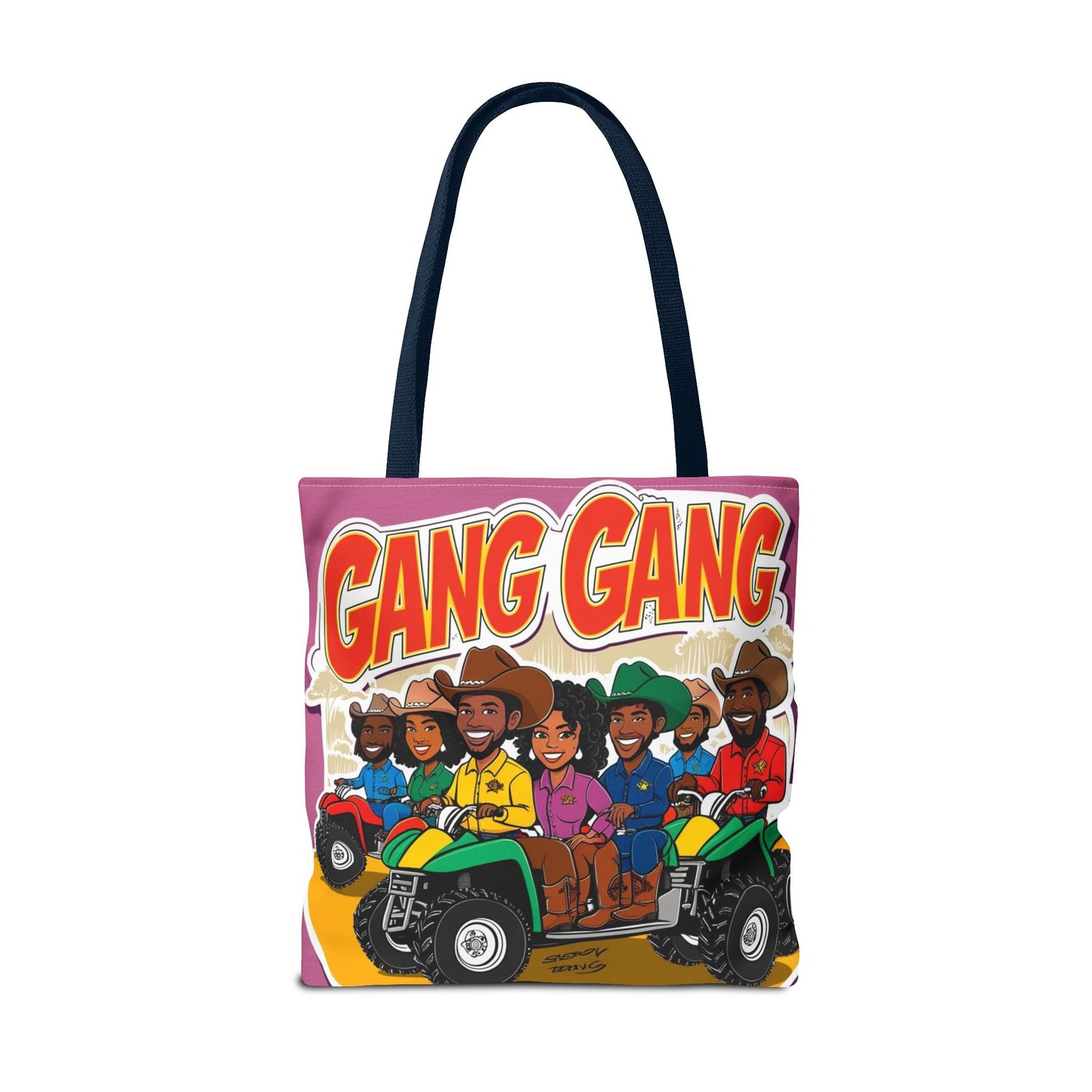 Group ATV Cartoon Tote Bag