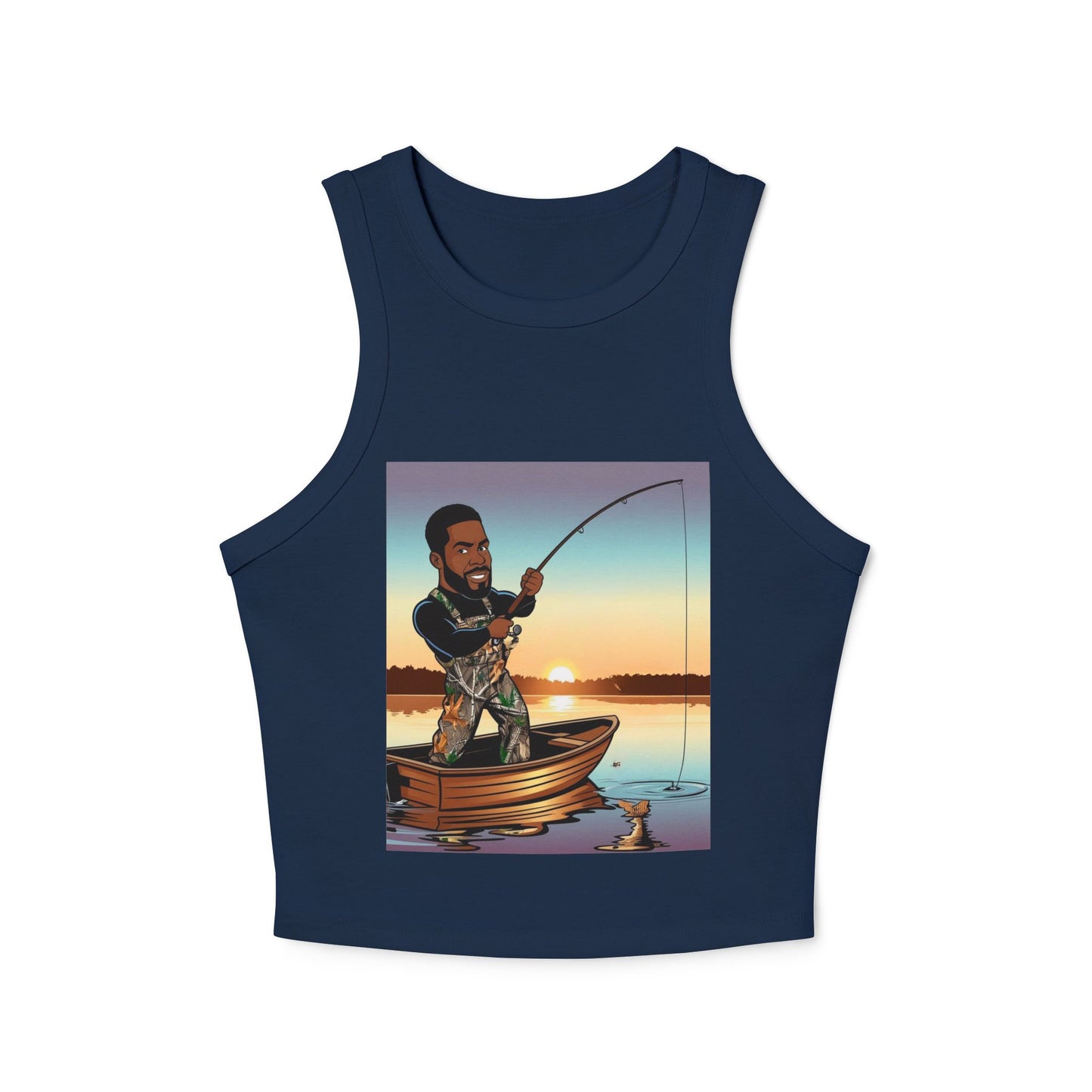Handsome Fisherman Racer Tank Top for Women