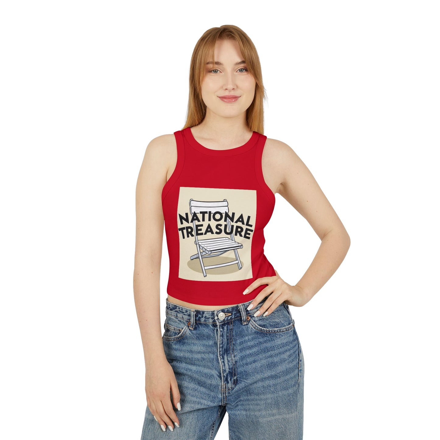 National Treasure Women's Micro Rib Racer Tank Top