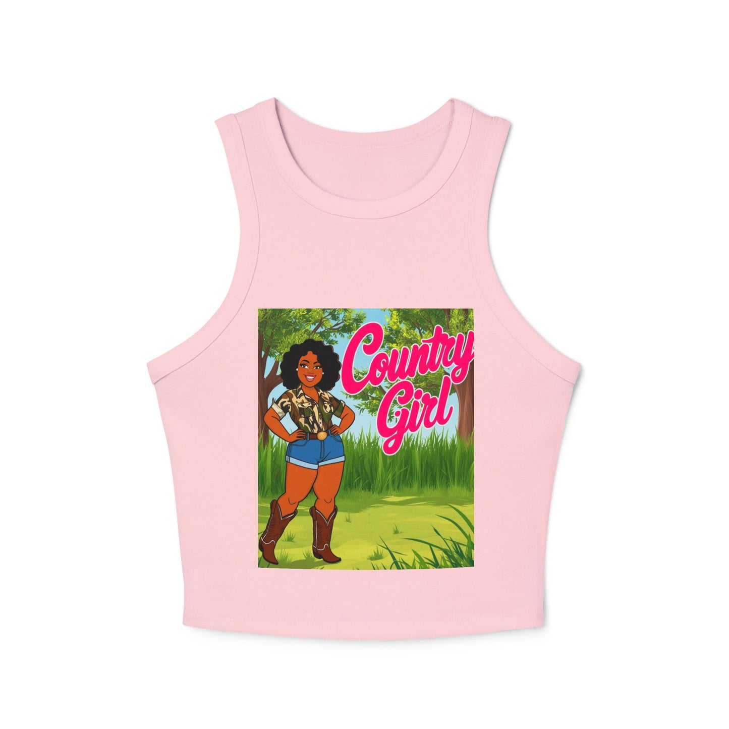 Country Girl Women's Micro Rib Racer Tank Top