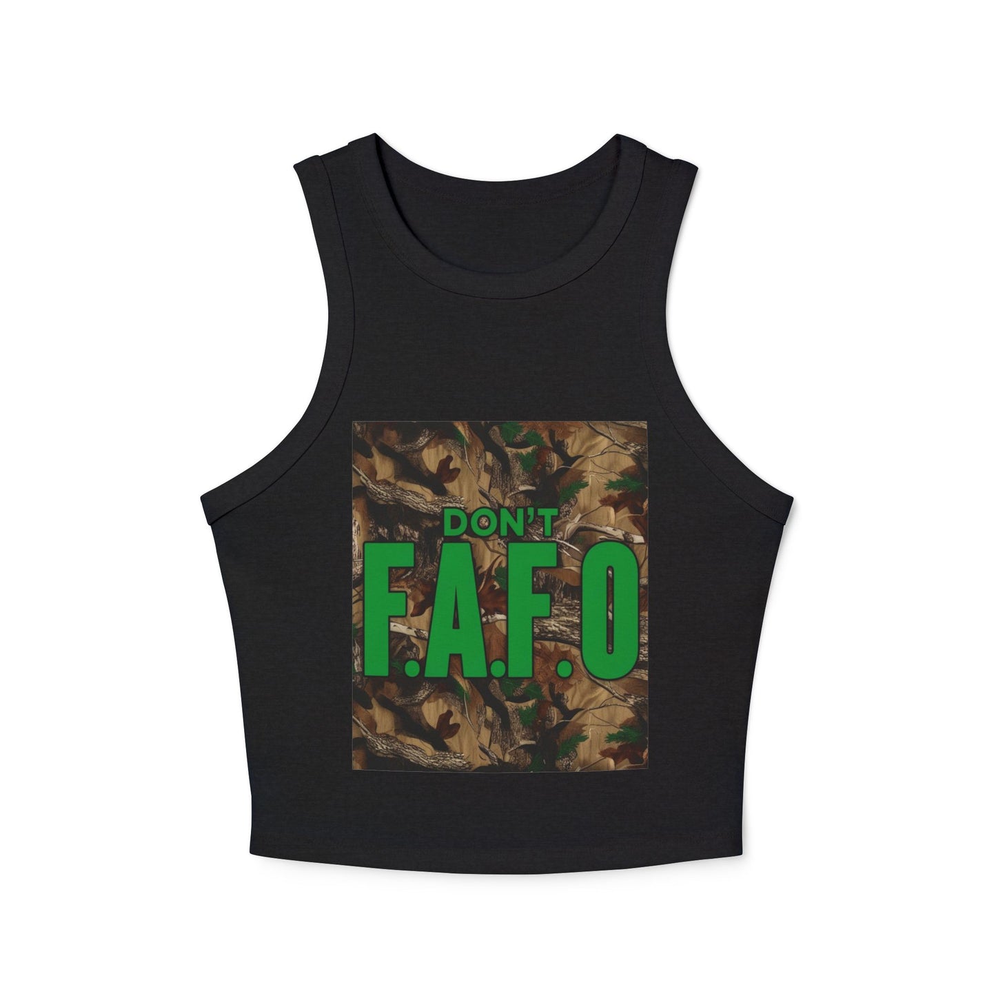 Don't F.A.F.O. Micro Rib Racer Tank Top