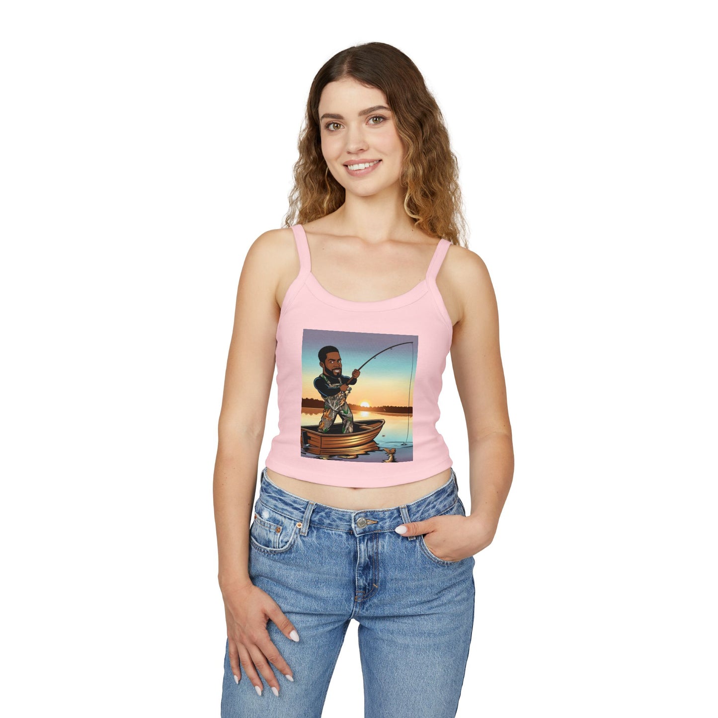 Handsome Fisherman Spaghetti Strap Tank Top