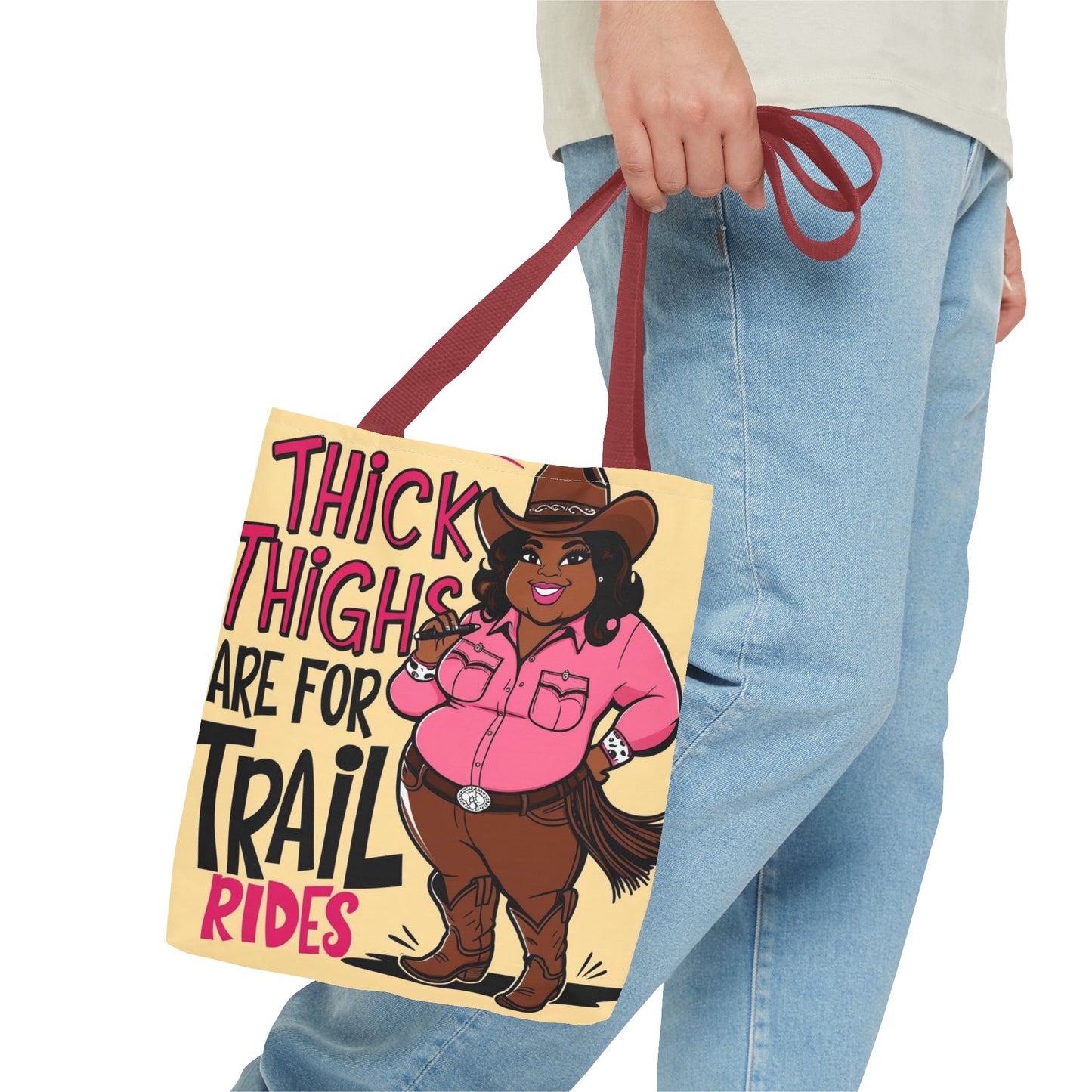 Thick Thighs Are For Trail Rides Tote Bag