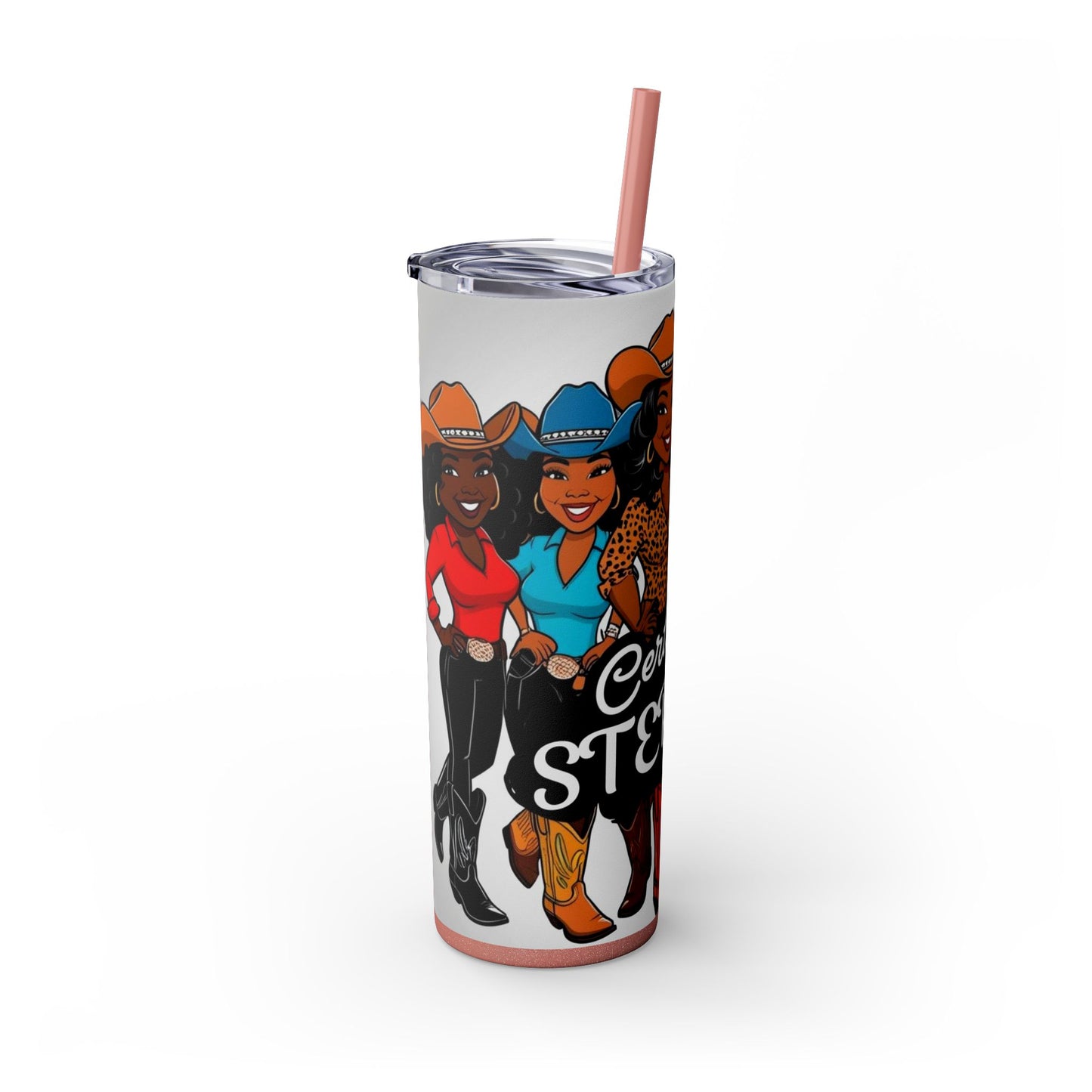 Certified Steppaz Skinny Tumbler with Straw, 20oz