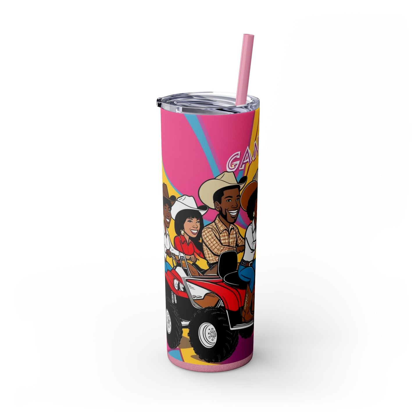 Retro Gang ATV Skinny Tumbler with Straw 20oz