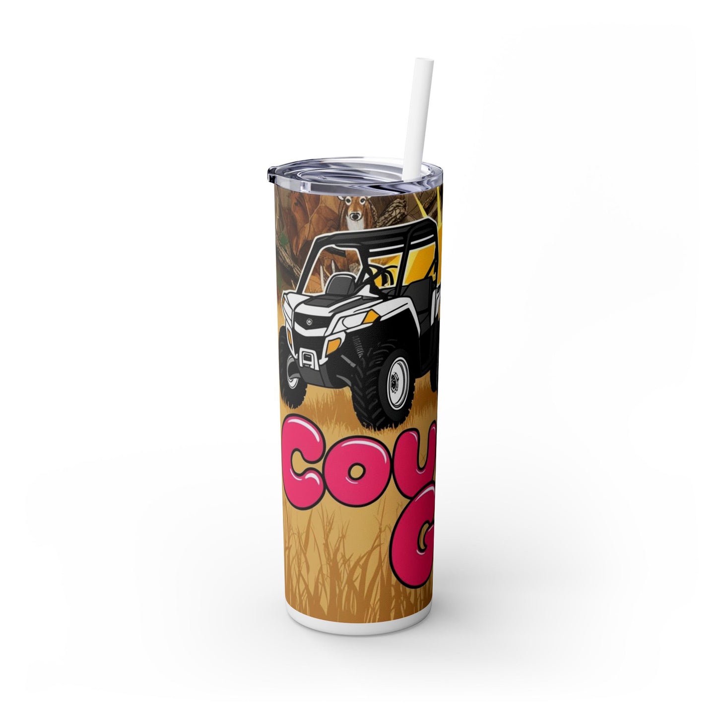 Country Girl Skinny Tumbler with Straw, 20oz