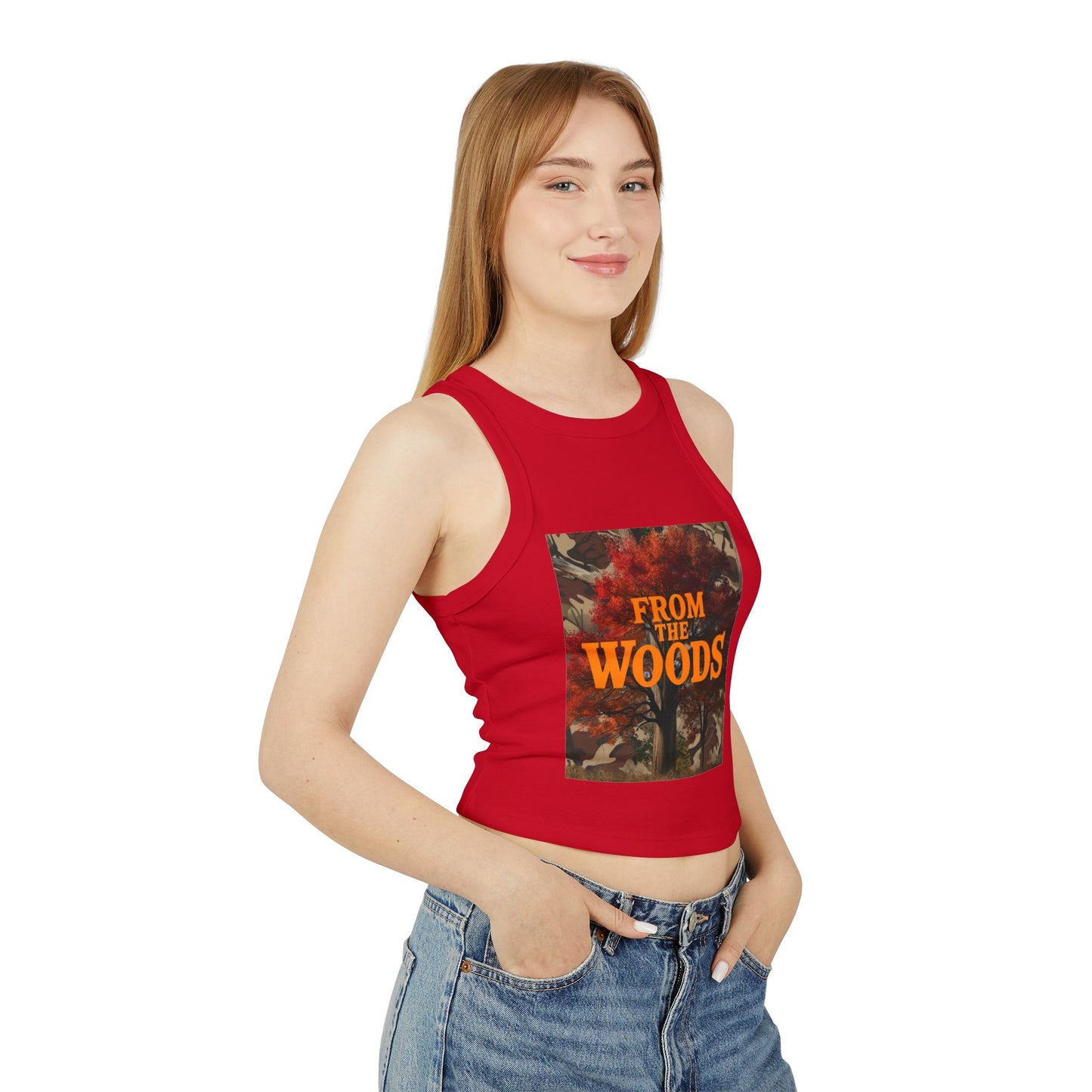 From The Woods Women's Micro Rib Racer Tank Top