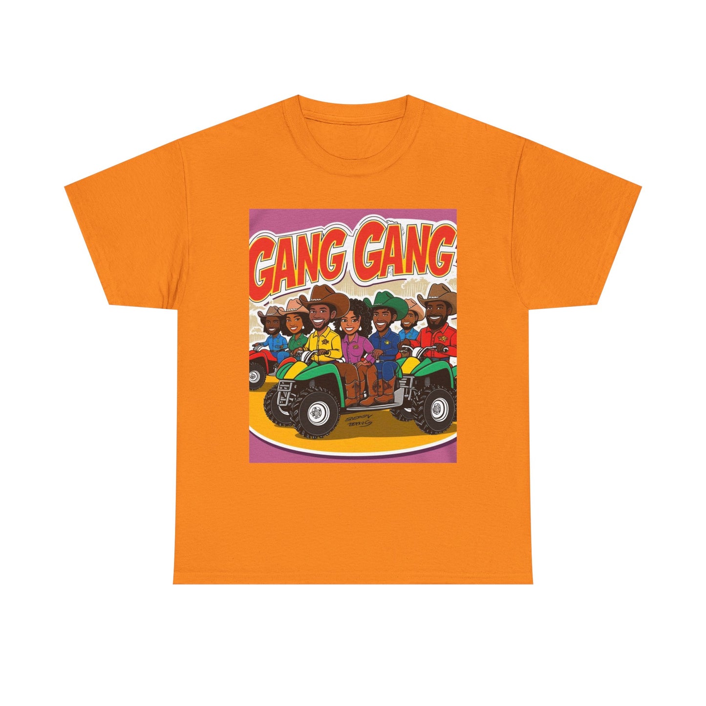 Group ATV Cartoon Graphic Tee Unisex Cotton T-Shirt