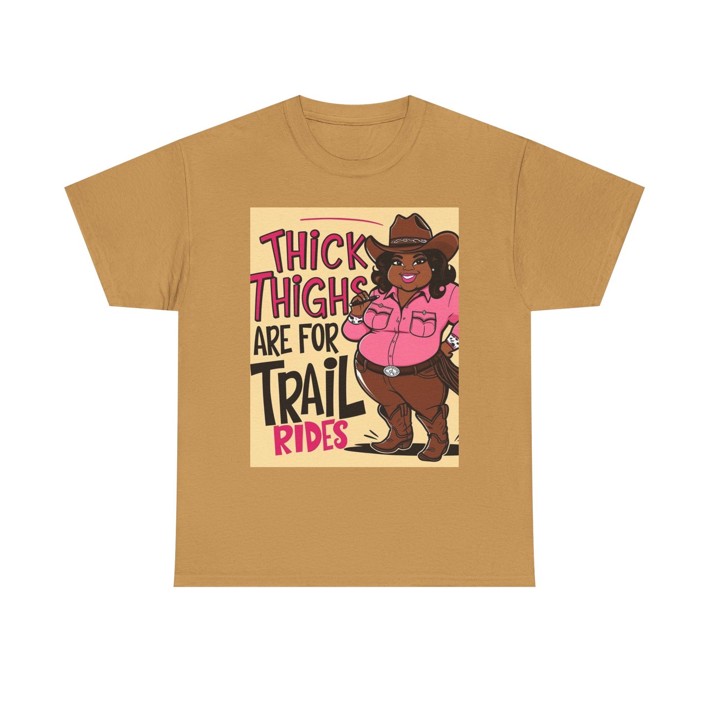 Thick Thighs Are For Trail Rides Unisex Cotton Tee