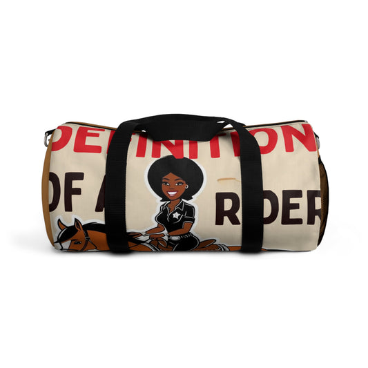 Definition of a Rider Duffel Bag - Perfect for Travel and Gym