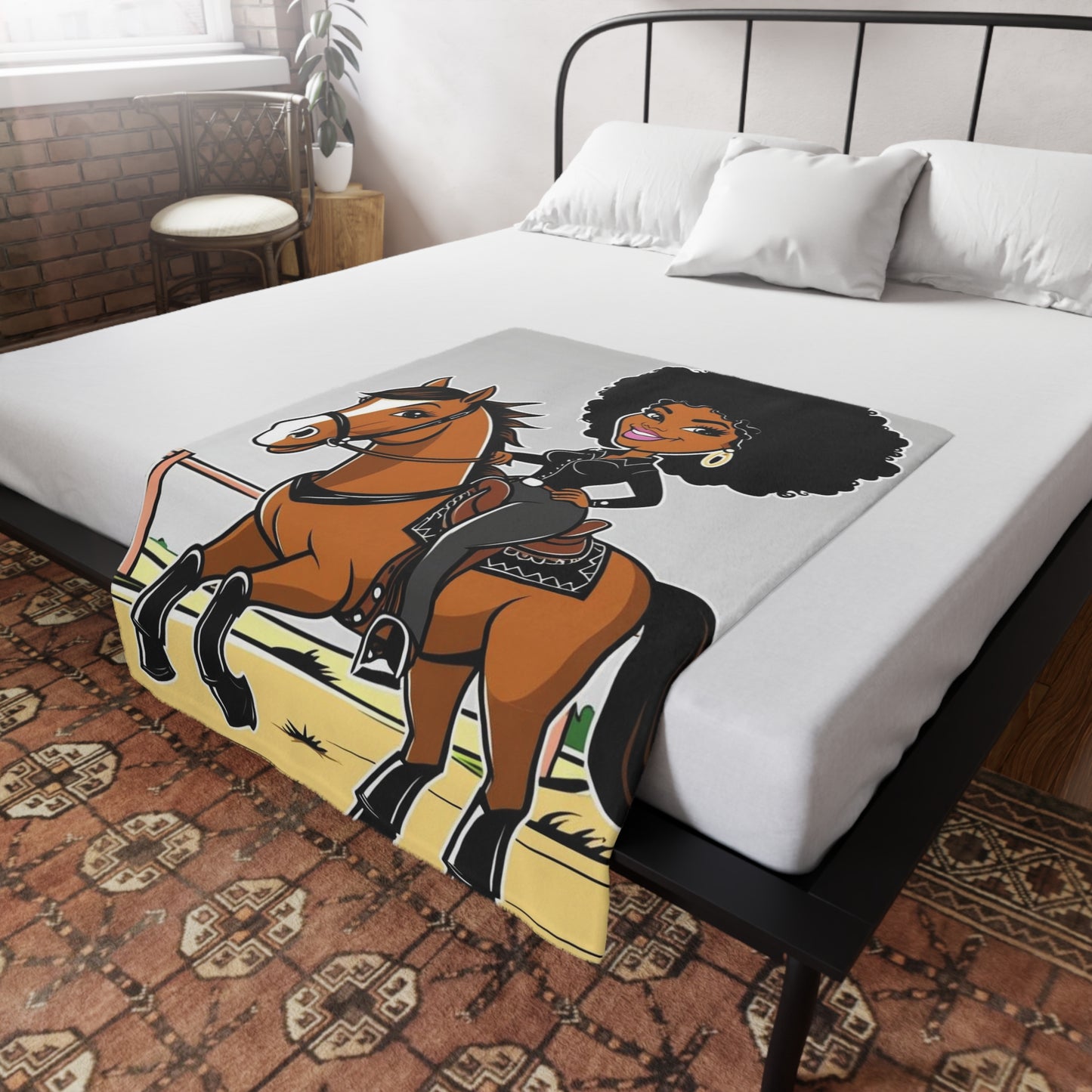 Confident Woman Plush Fleece Blanket