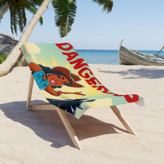Dangerous Cowgirl Beach Towel