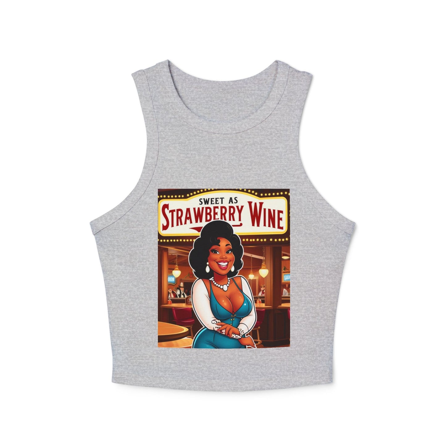 Sweet as Strawberry Wine Racer Tank Top for Women
