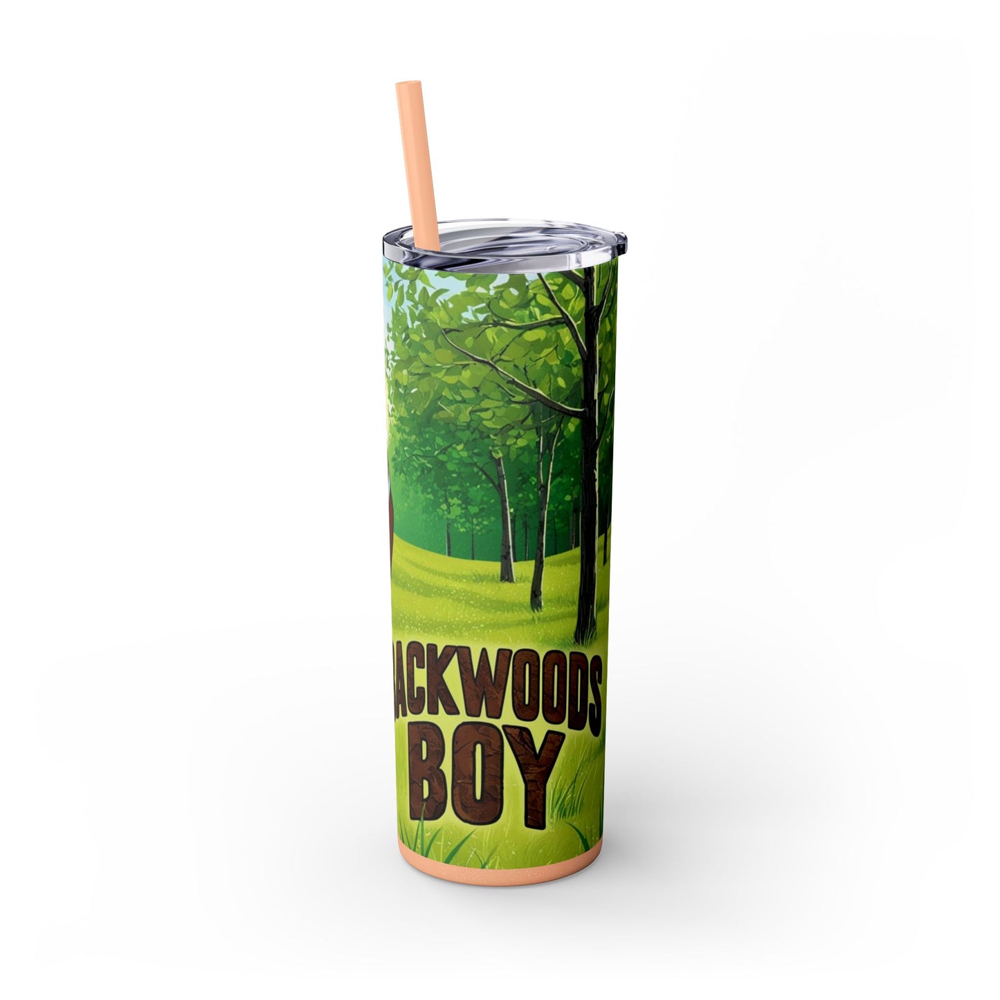 Backwoods Boy Skinny Tumbler - 20oz with Straw