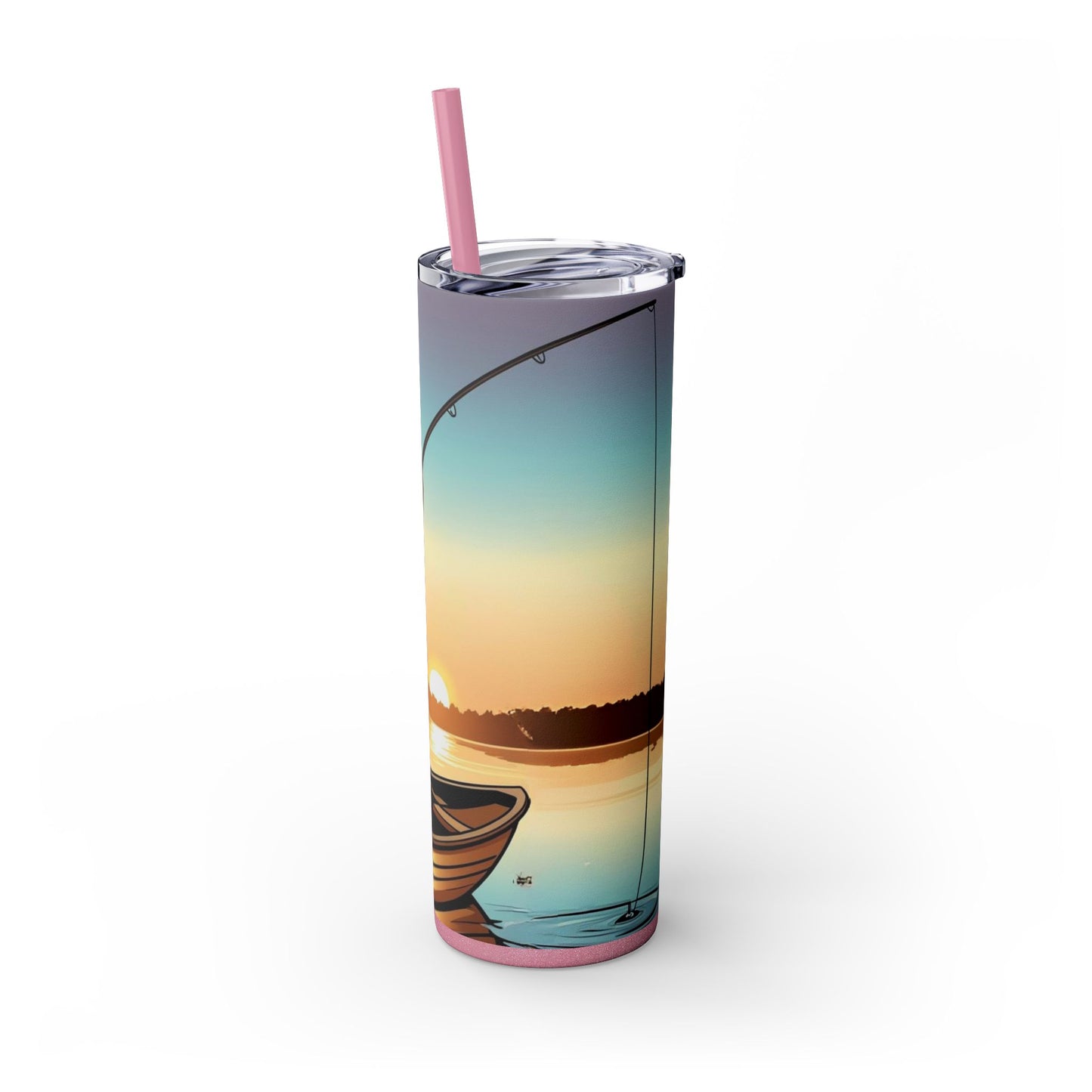 Handsome Fisherman Skinny Tumbler with Straw - 20oz