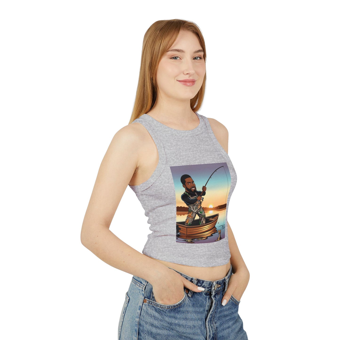 Handsome Fisherman Racer Tank Top for Women