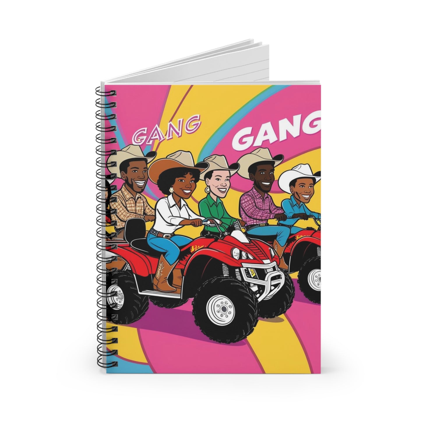 Retro Quad Gang Spiral Notebook