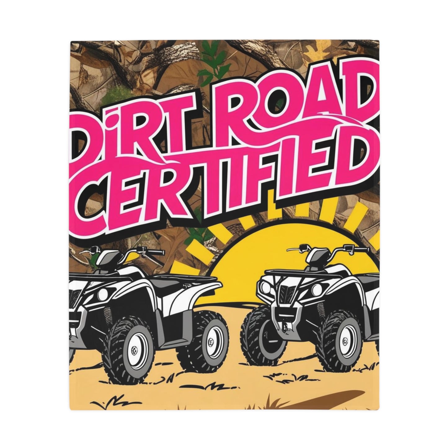 Dirt Road Certified Pink Plush Fleece Blanket