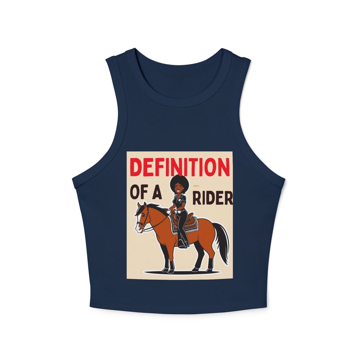 Definition of a Rider Women's Micro Rib Racer Tank Top