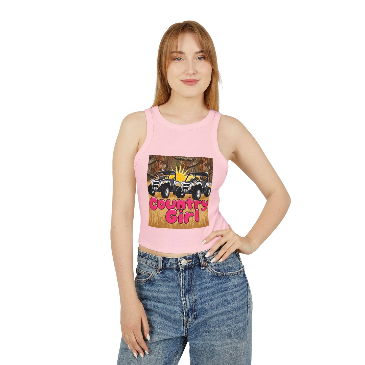 Country Girl Women's Micro Rib Racer Tank Top