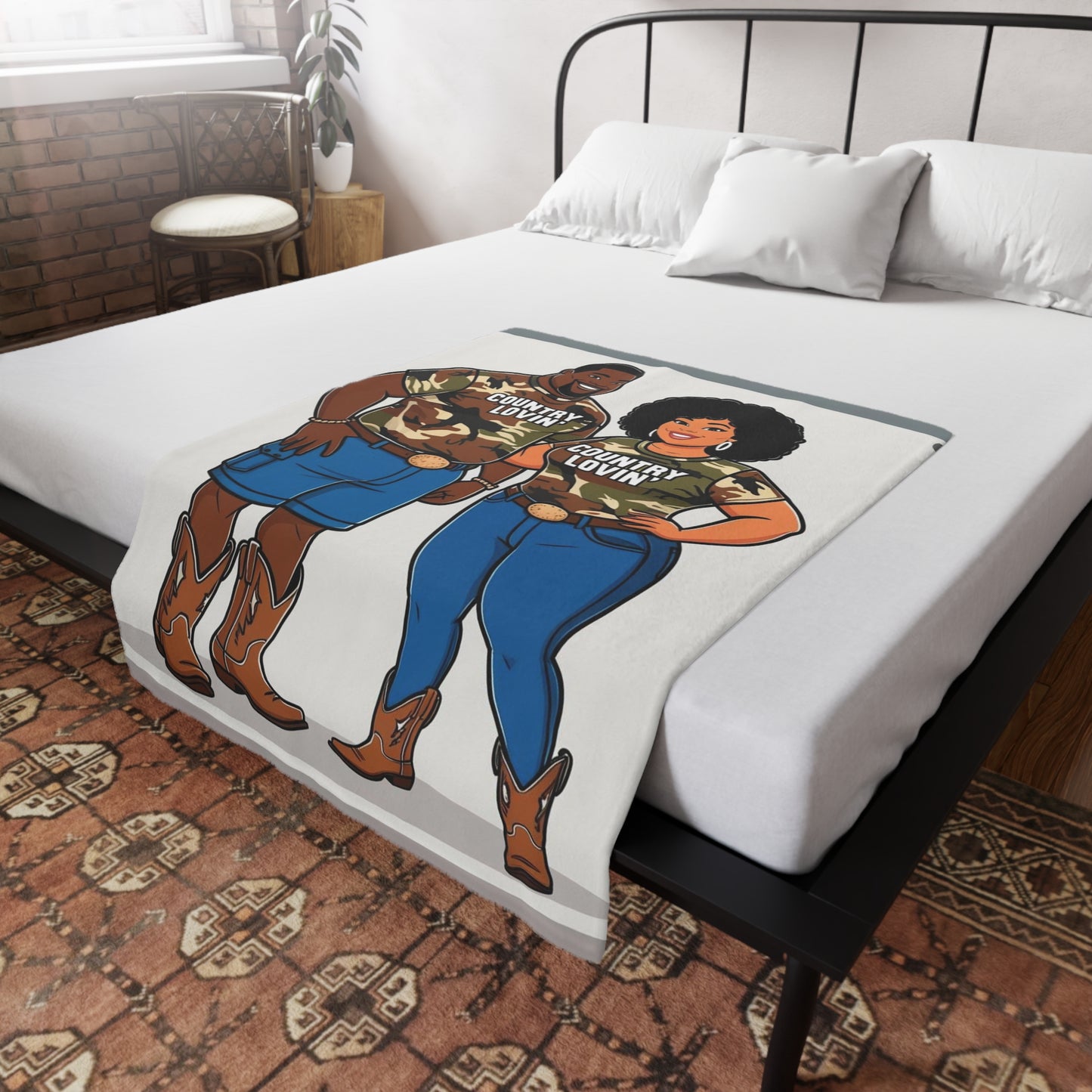 Country Lovin Plush Fleece Blanket