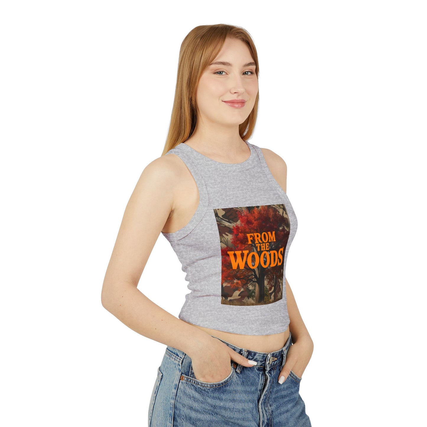 From The Woods Women's Micro Rib Racer Tank Top