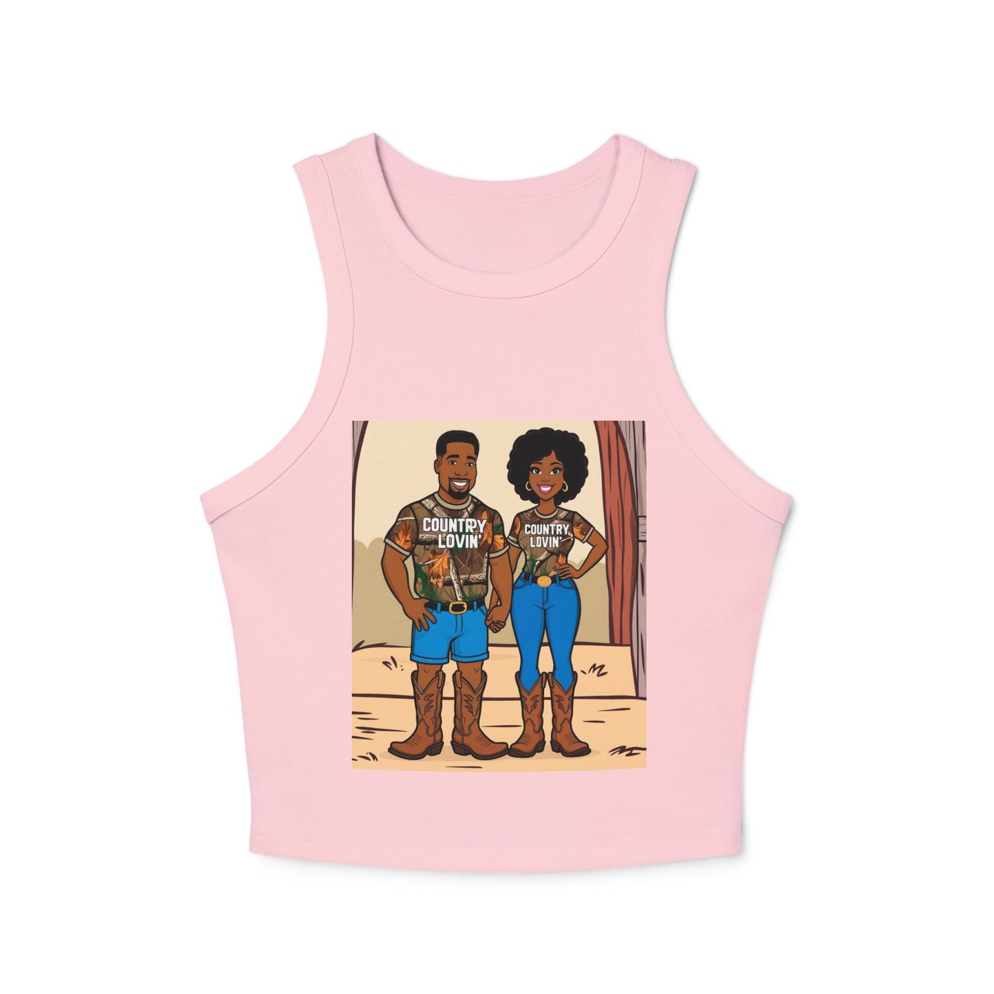 Country Lovin Women's Micro Rib Racer Tank Top