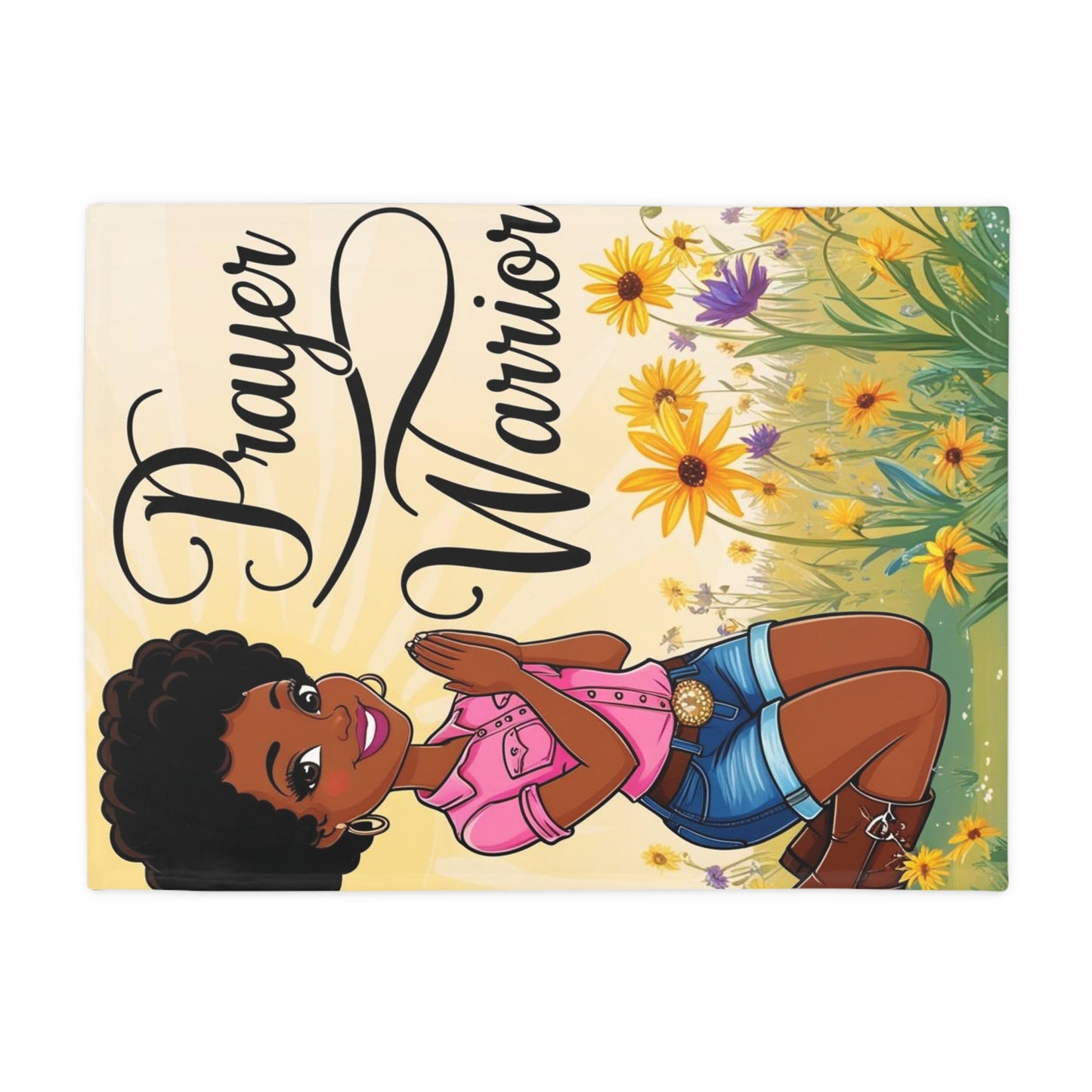 Prayer Warrior Plush Fleece Blanket