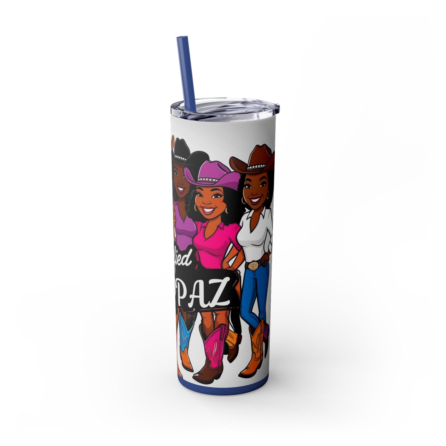 Certified Steppaz Skinny Tumbler with Straw, 20oz