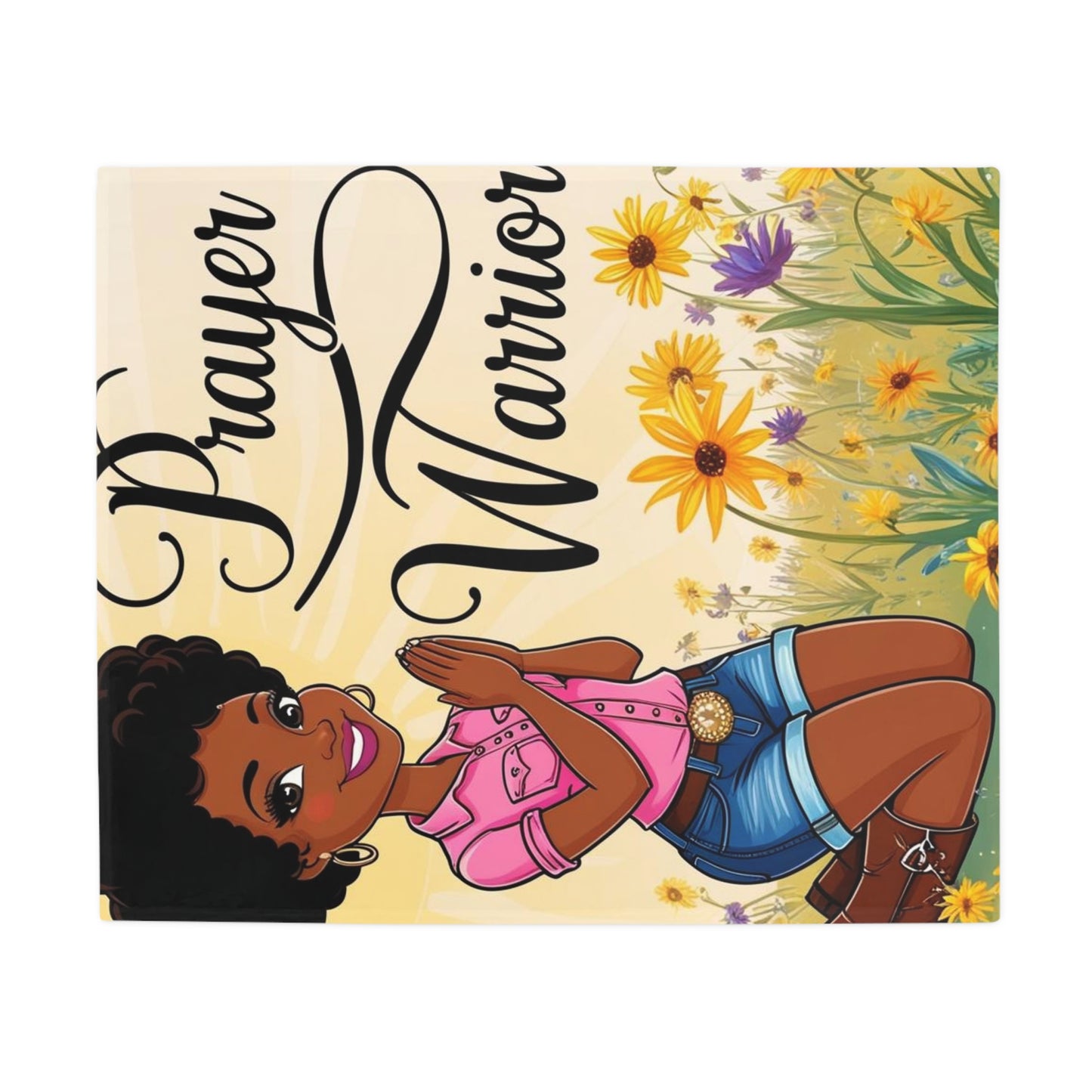 Prayer Warrior Plush Fleece Blanket
