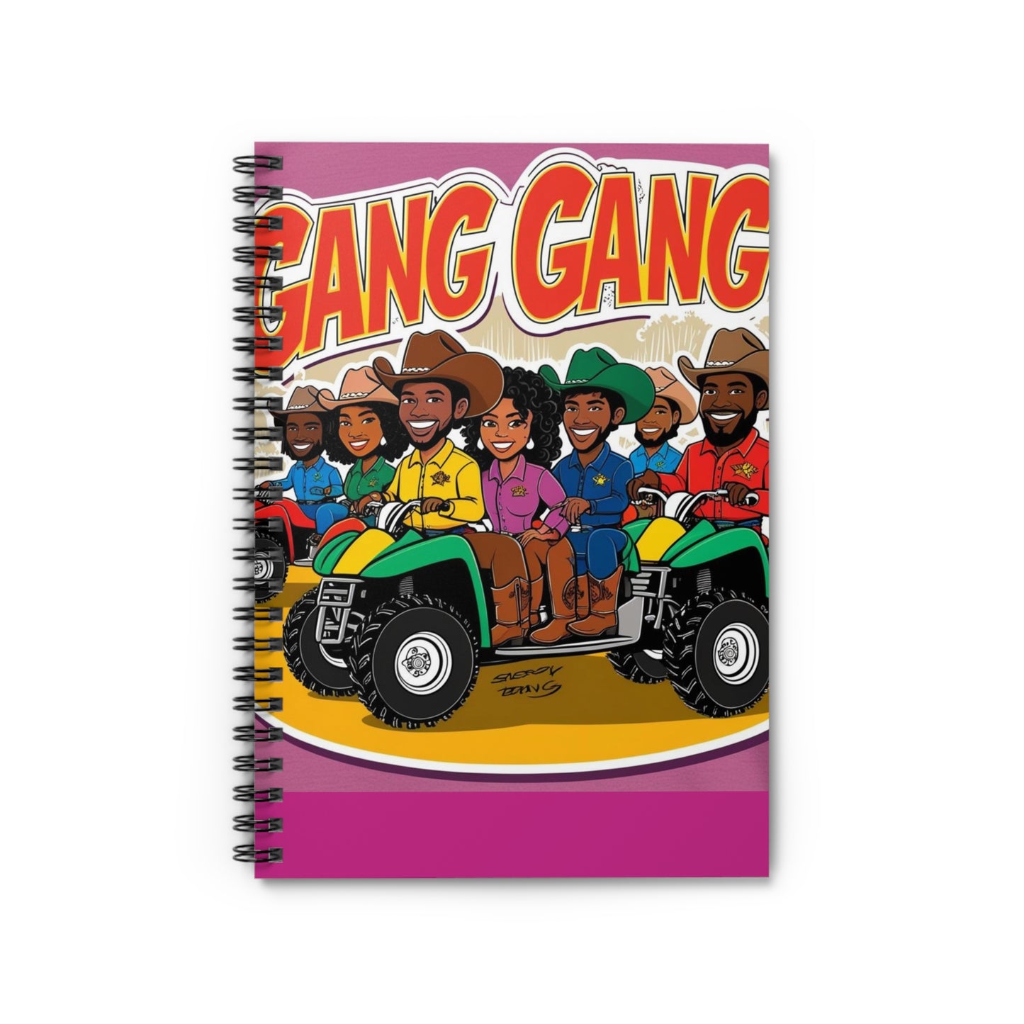 Group ATV Cartoon Spiral Notebook