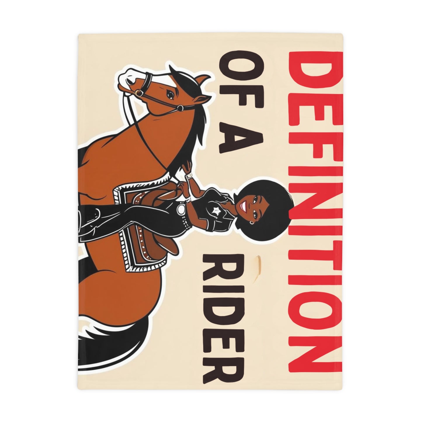 Definition of a Rider Plush Fleece Blanket
