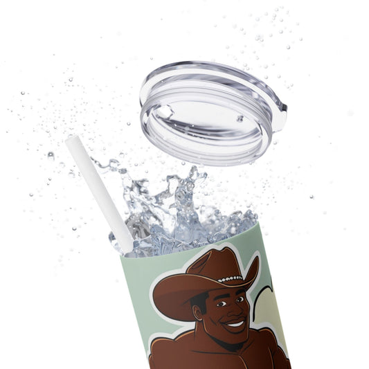 Big Cowboy Adventure Skinny Tumbler with Straw - 20oz