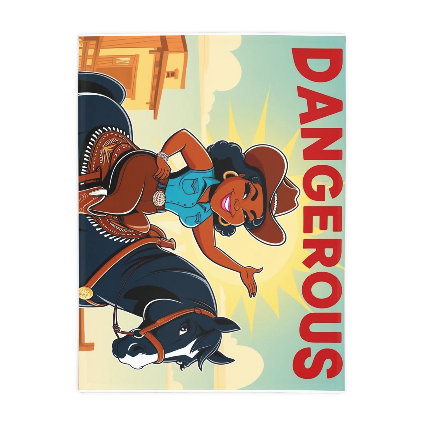 Dangerous Cowgirl Fleece Blanket