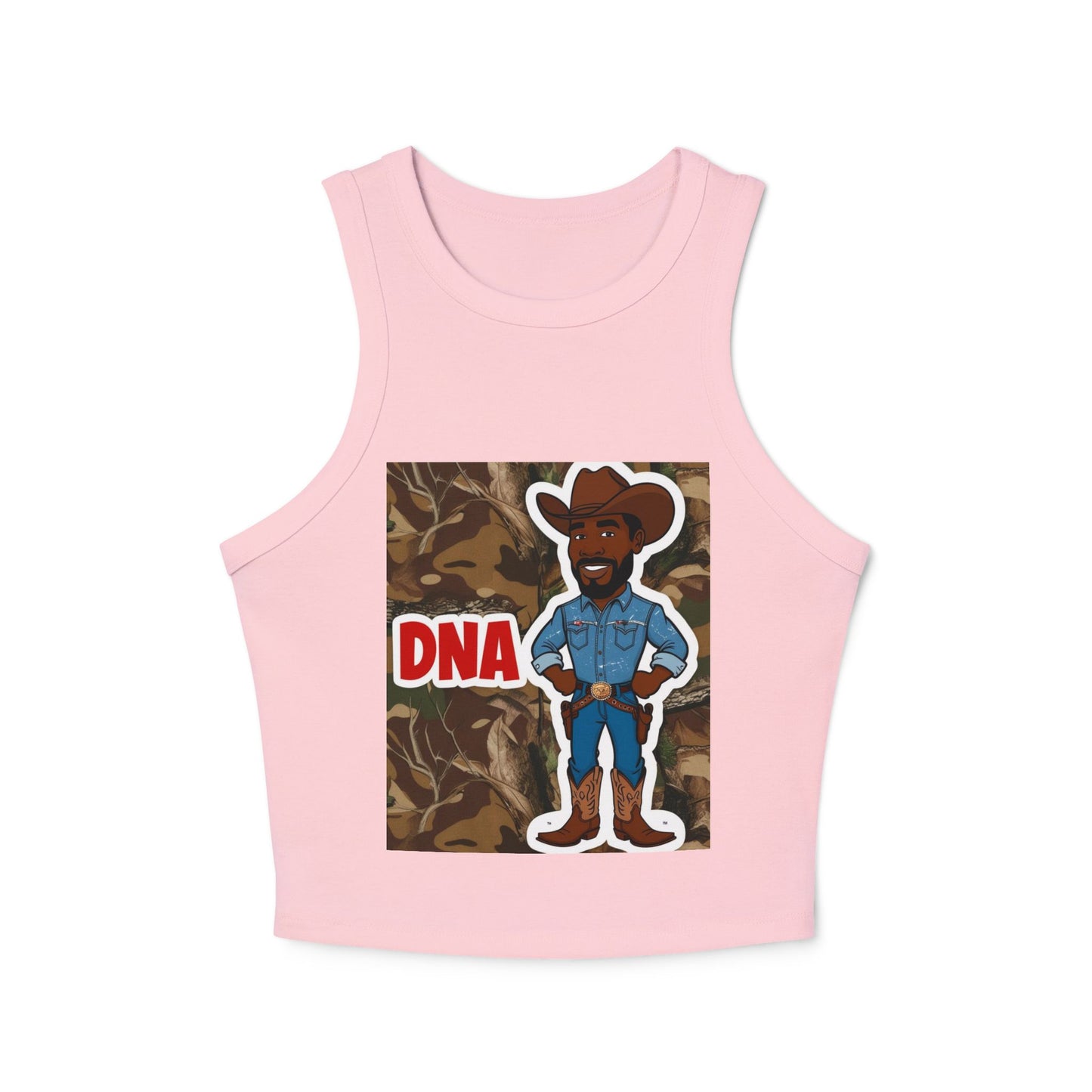 Country Boy DNA Graphic Racer Tank Top for Women