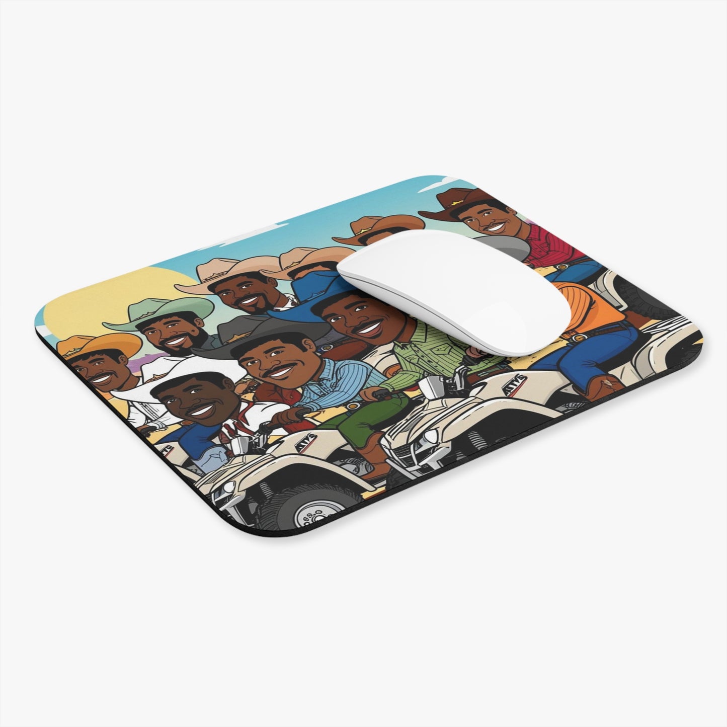 Retro Cowboy Adventure Mouse Pad