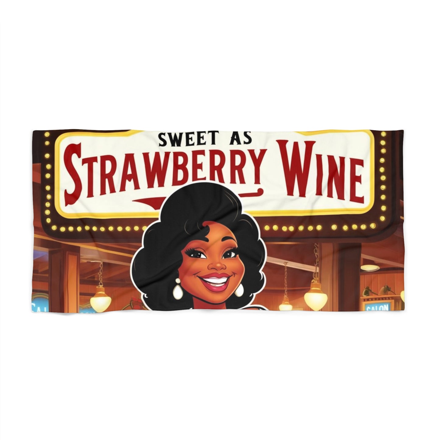 Sweet as Strawberry Wine Beach Towel