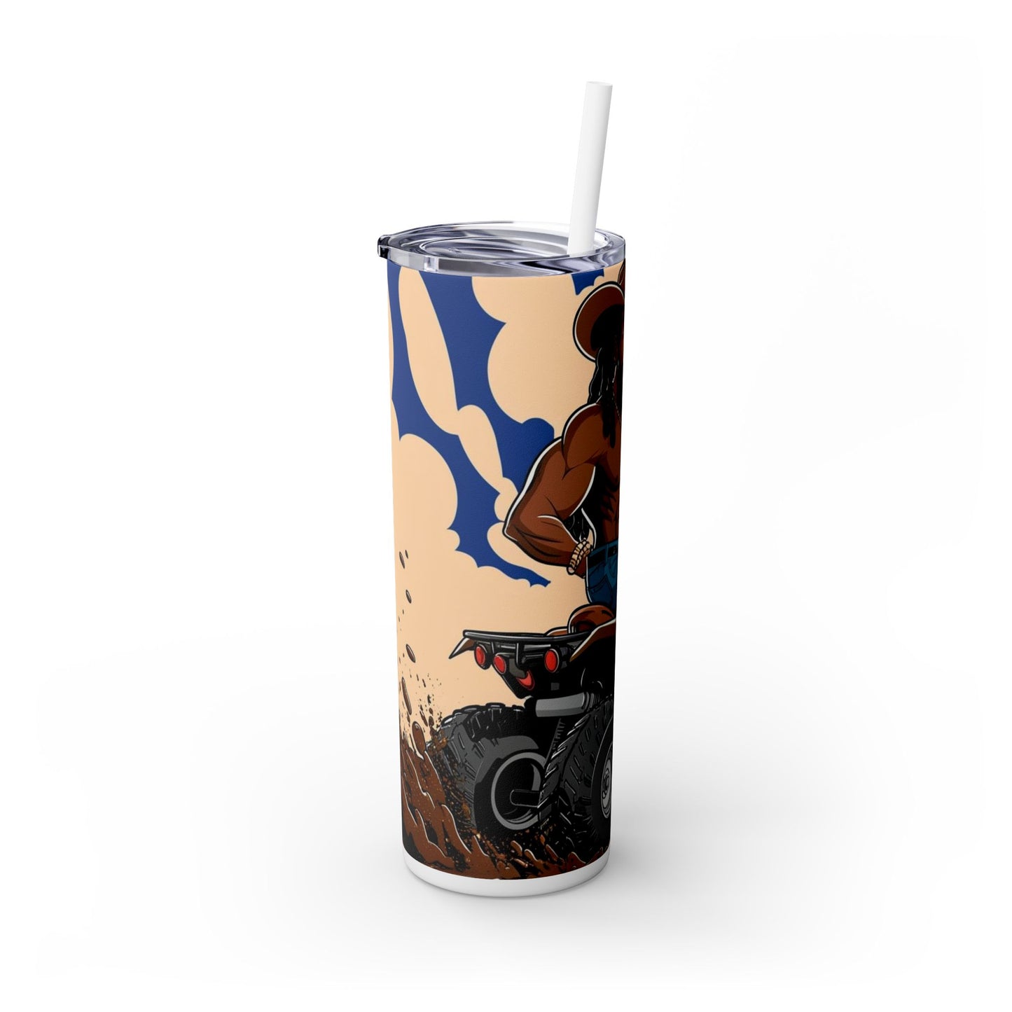 Sexy Locs Skinny Tumbler with Straw - 20oz
