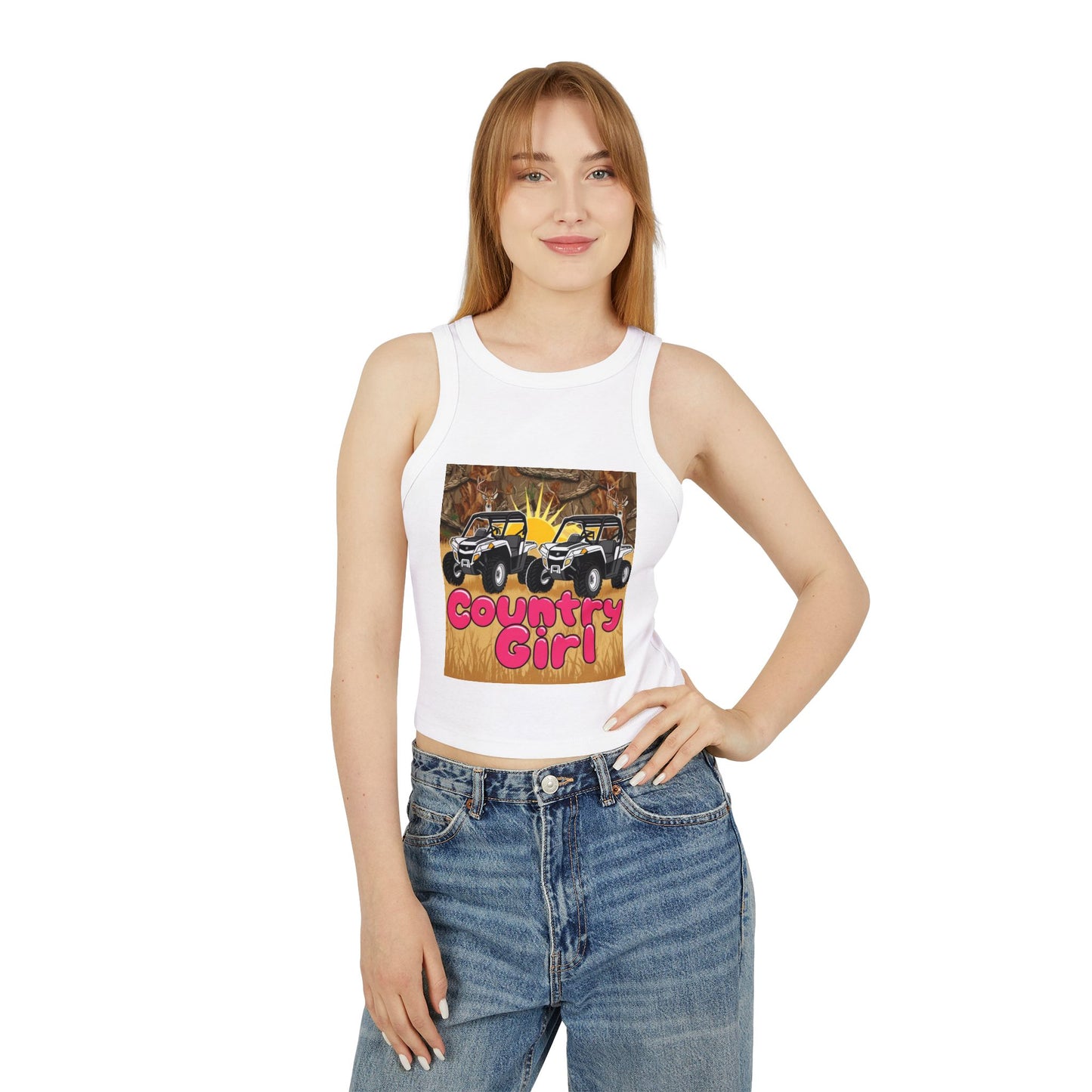 Country Girl Women's Micro Rib Racer Tank Top